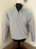 Bangor University Quarter zip sweatshirt with crest logo
